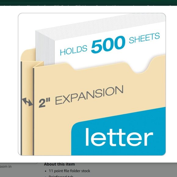 NEW - PENDAFLEX - 2- INCH Expansion File Jackets - Letter Size (45 PACK) YELLOW - Picture 5 of 8